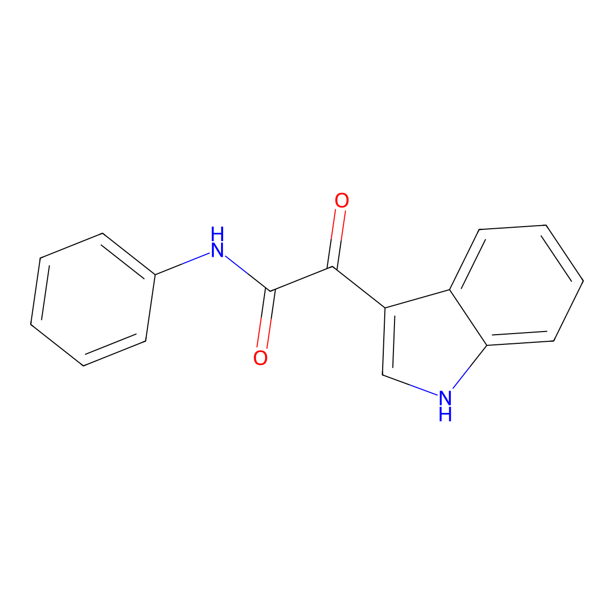 2-(1H-indol-3-yl)-2-oxo-N-phenylacetamide molecular structure, CAS 73031-16-0