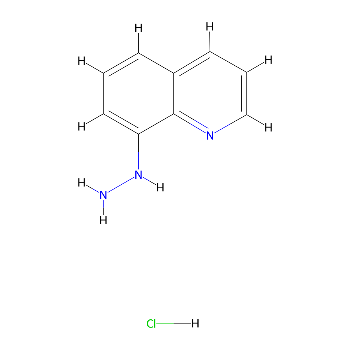 2-(Quinolin-8-yl)hydrazin-1-ium chloride molecular structure, CAS 73031-21-7