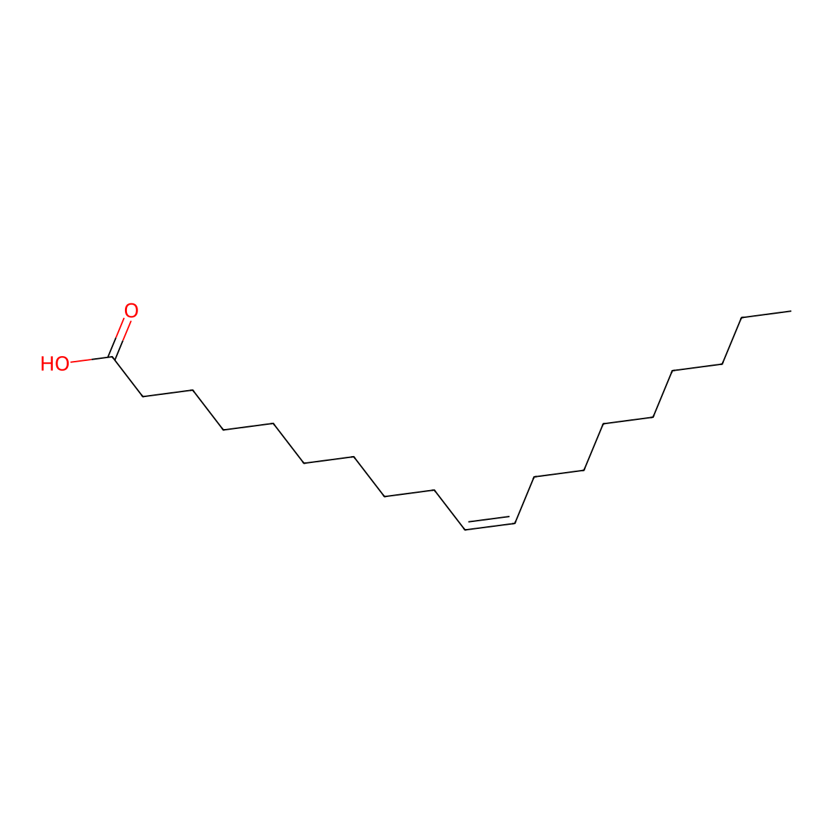cis-10-Nonadecenoic acid molecular structure, CAS 73033-09-7
