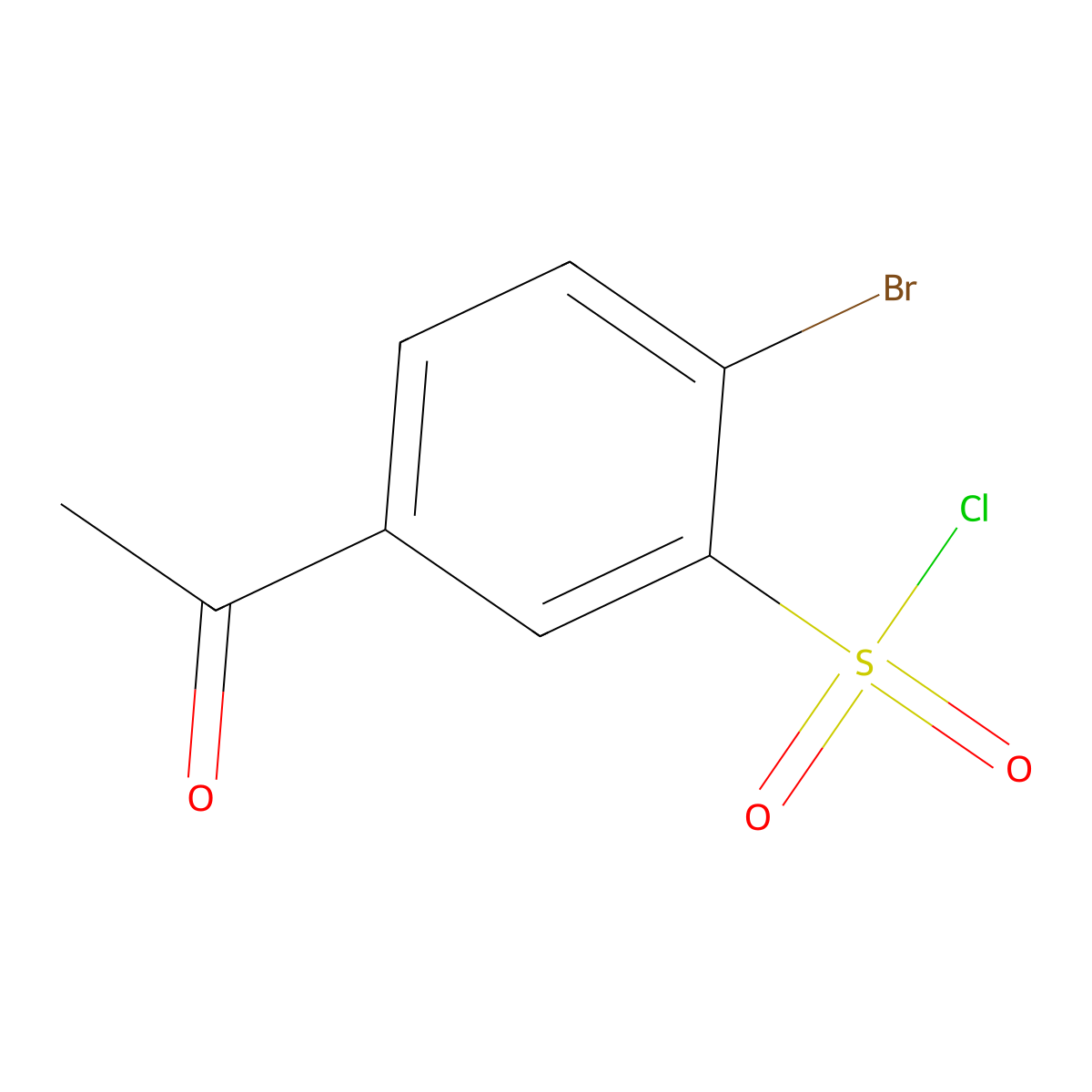 4'-Bromo-3'-chlorosulfonylacetophenone molecular structure, CAS 73035-15-1