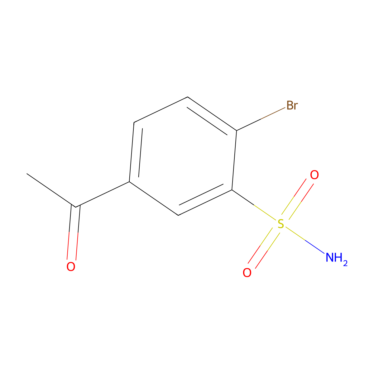 5-Acetyl-2-bromobenzene-1-sulfonamide molecular structure, CAS 73035-18-4