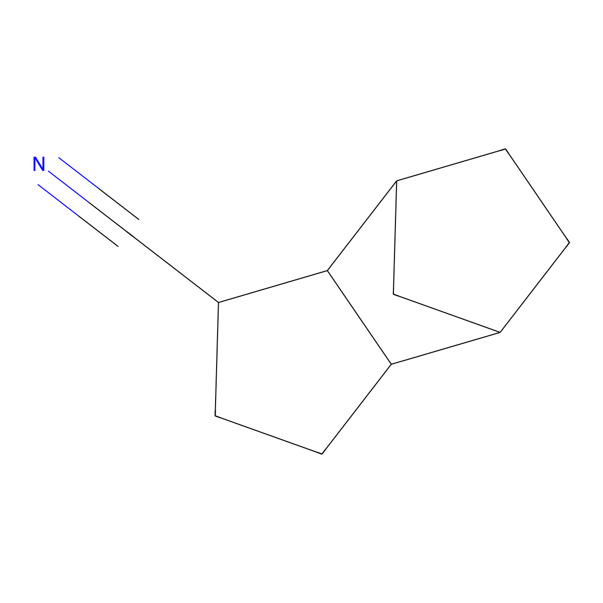 4,7-Methano-1H-indenecarbonitrile, octahydro- molecular structure, CAS 73037-35-1