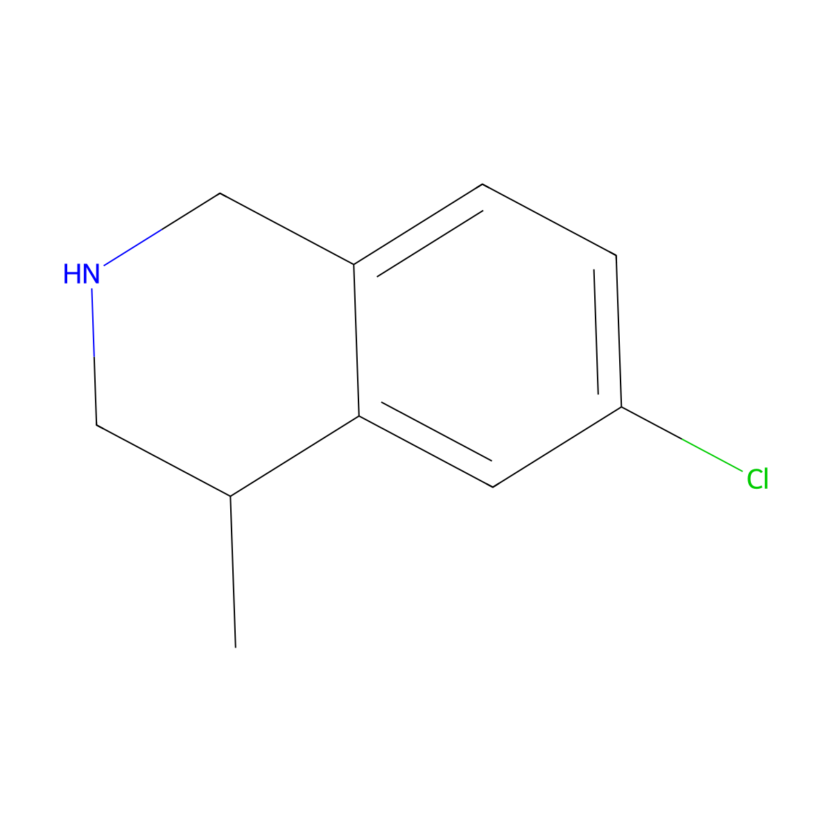 6-Chloro-4-methyl-1,2,3,4-tetrahydroisoquinoline molecular structure, CAS 73037-81-7