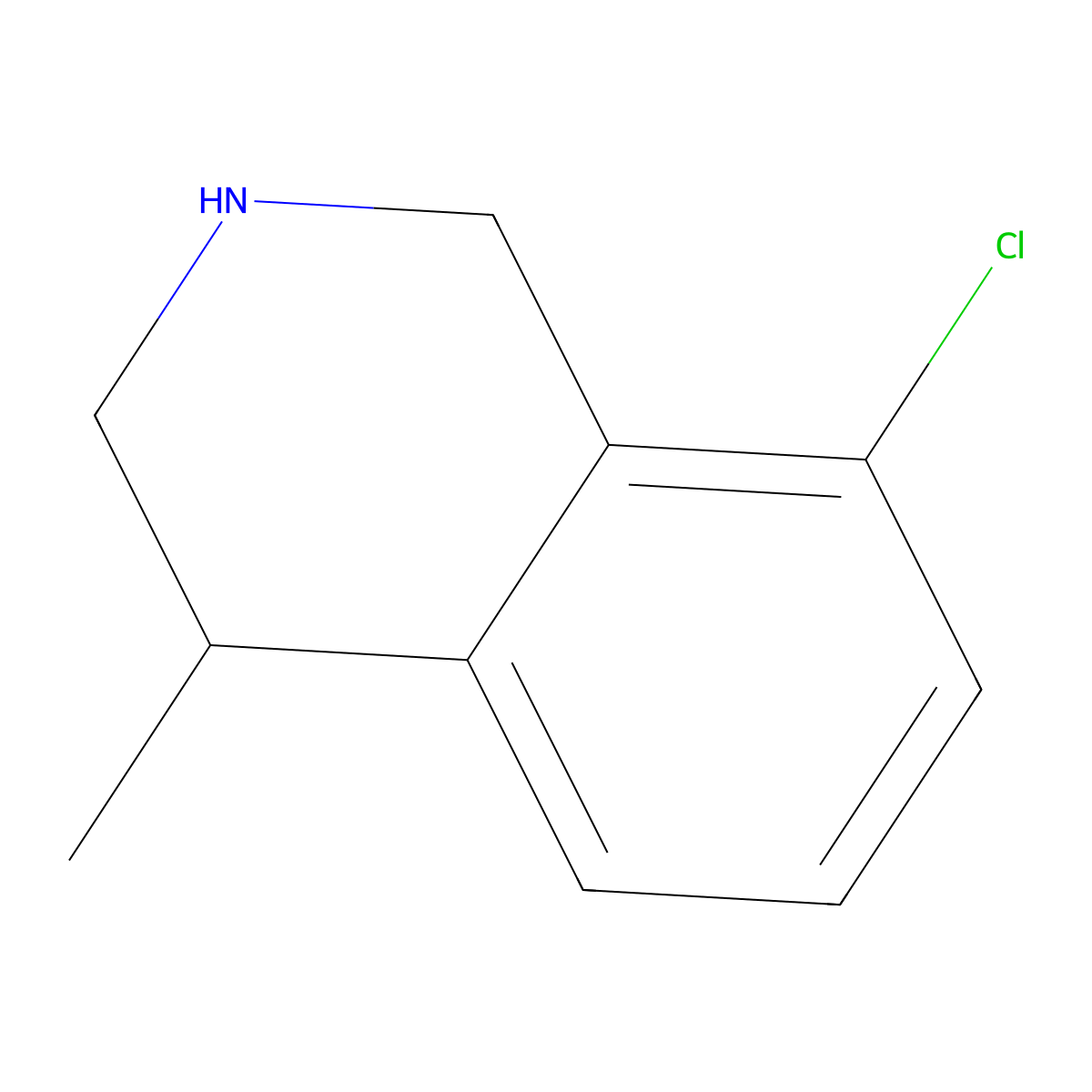 8-Chloro-4-methyl-1,2,3,4-tetrahydroisoquinoline molecular structure, CAS 73037-84-0