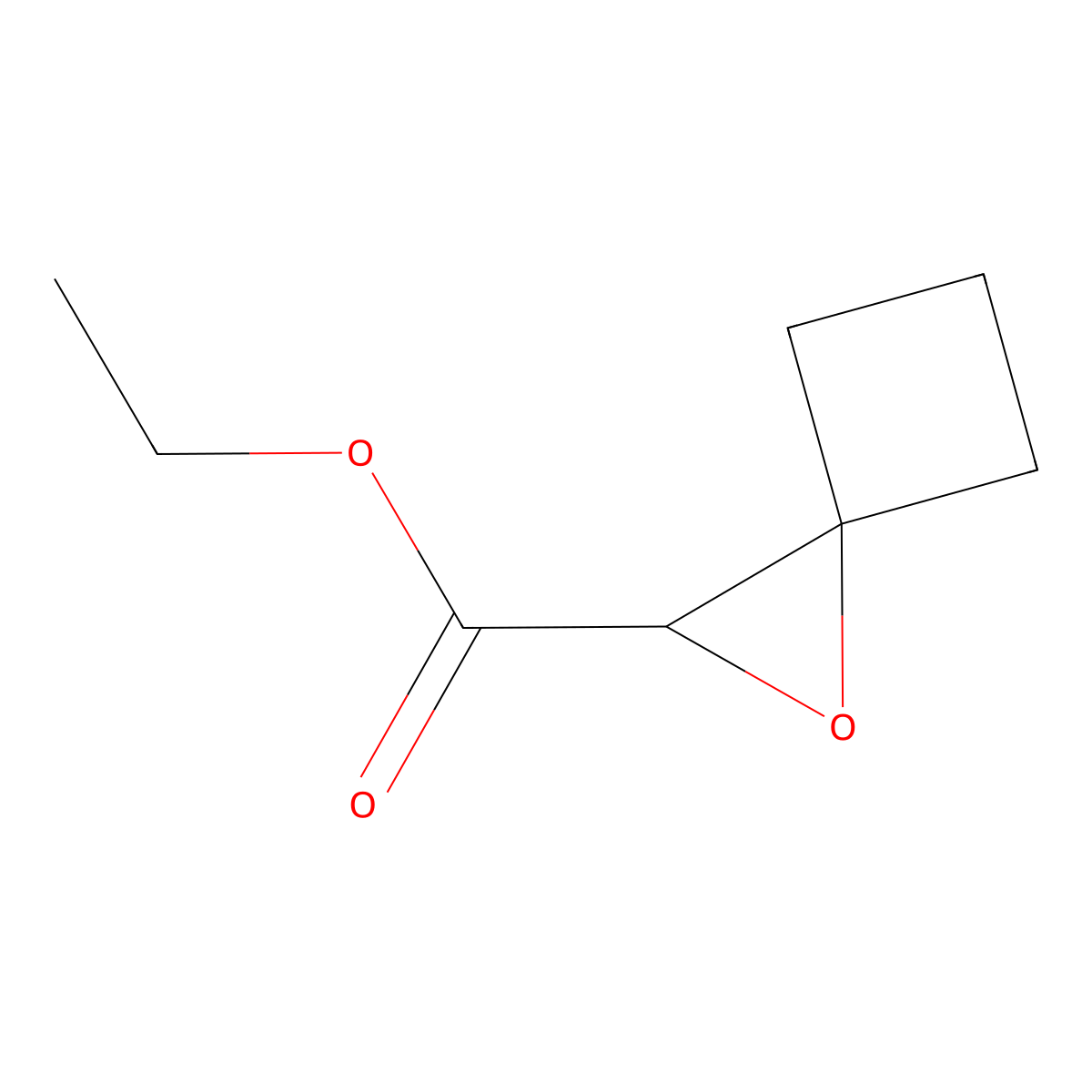 Ethyl 1-oxaspiro[2.3]hexane-2-carboxylate molecular structure, CAS 73039-83-5