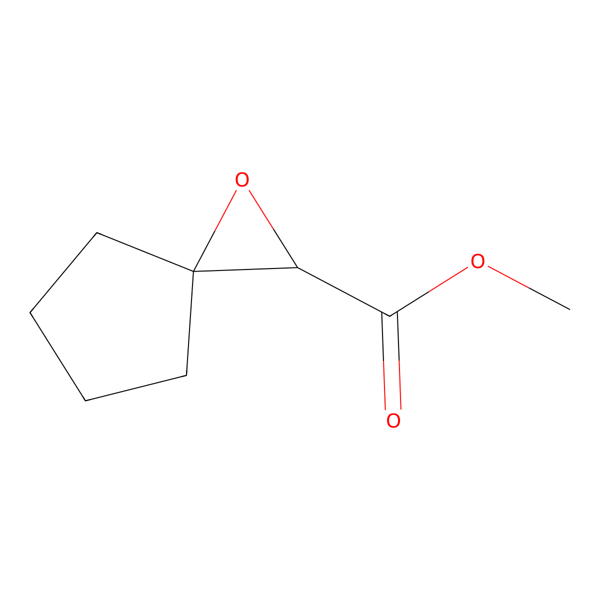 Methyl 1-oxaspiro[2.4]heptane-2-carboxylate molecular structure, CAS 73039-84-6