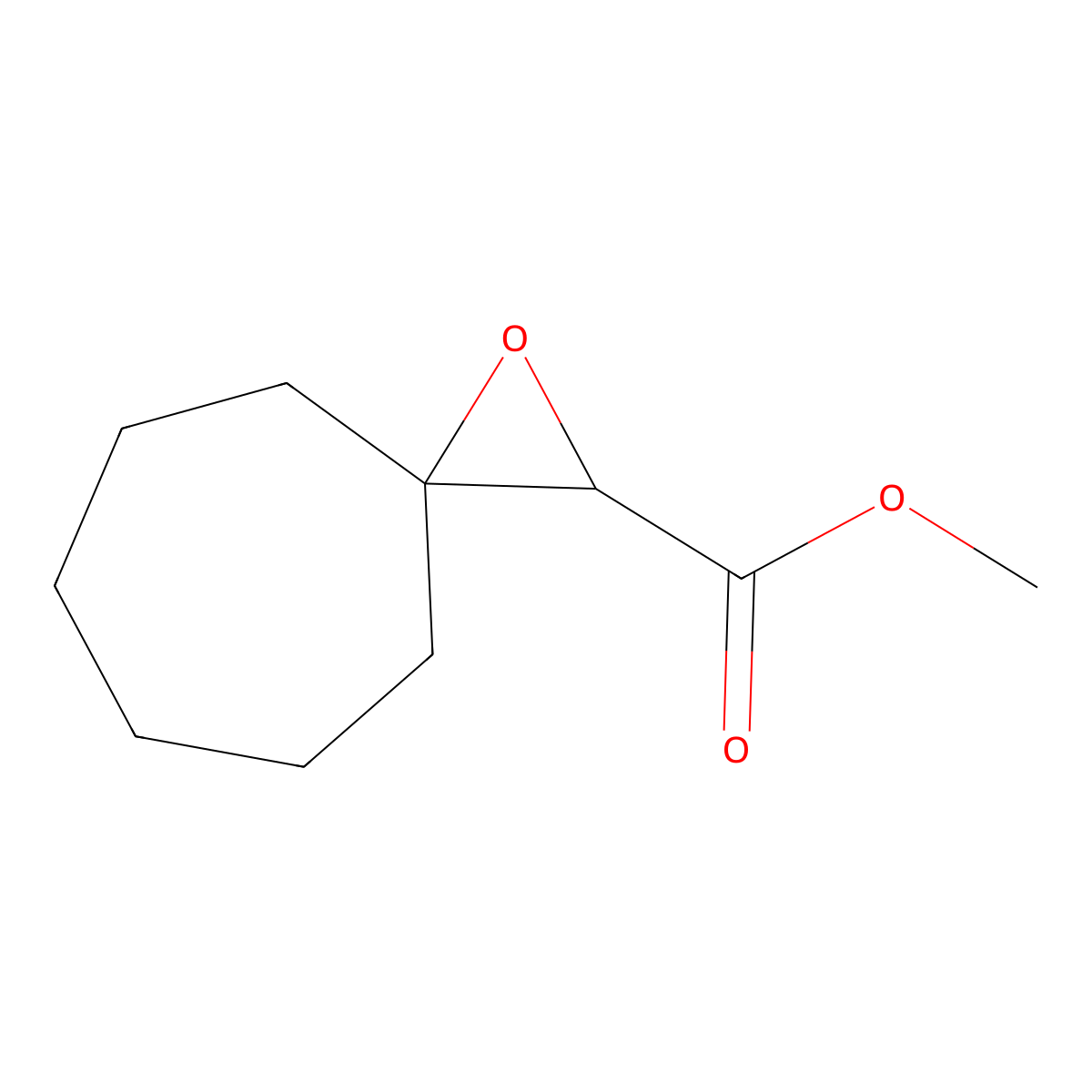 Methyl 1-oxaspiro[2.6]nonane-2-carboxylate molecular structure, CAS 73039-85-7