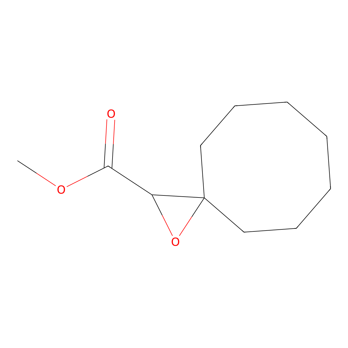 Methyl 1-oxaspiro[2.7]decane-2-carboxylate molecular structure, CAS 73039-86-8