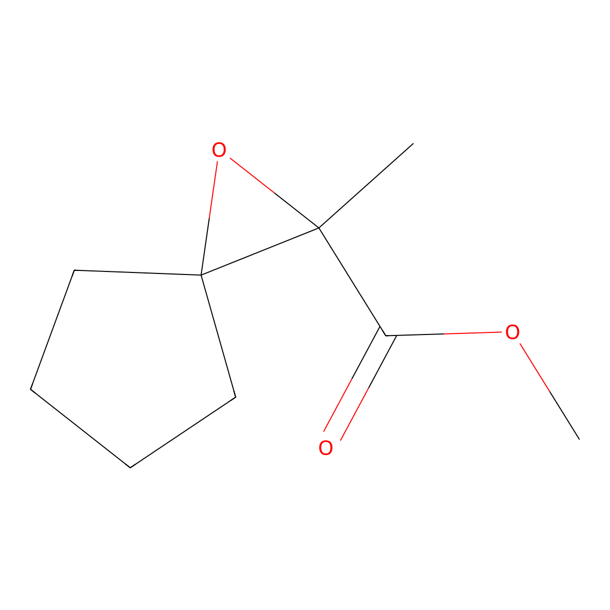 Methyl 2-methyl-1-oxaspiro[2.4]heptane-2-carboxylate molecular structure, CAS 73039-89-1