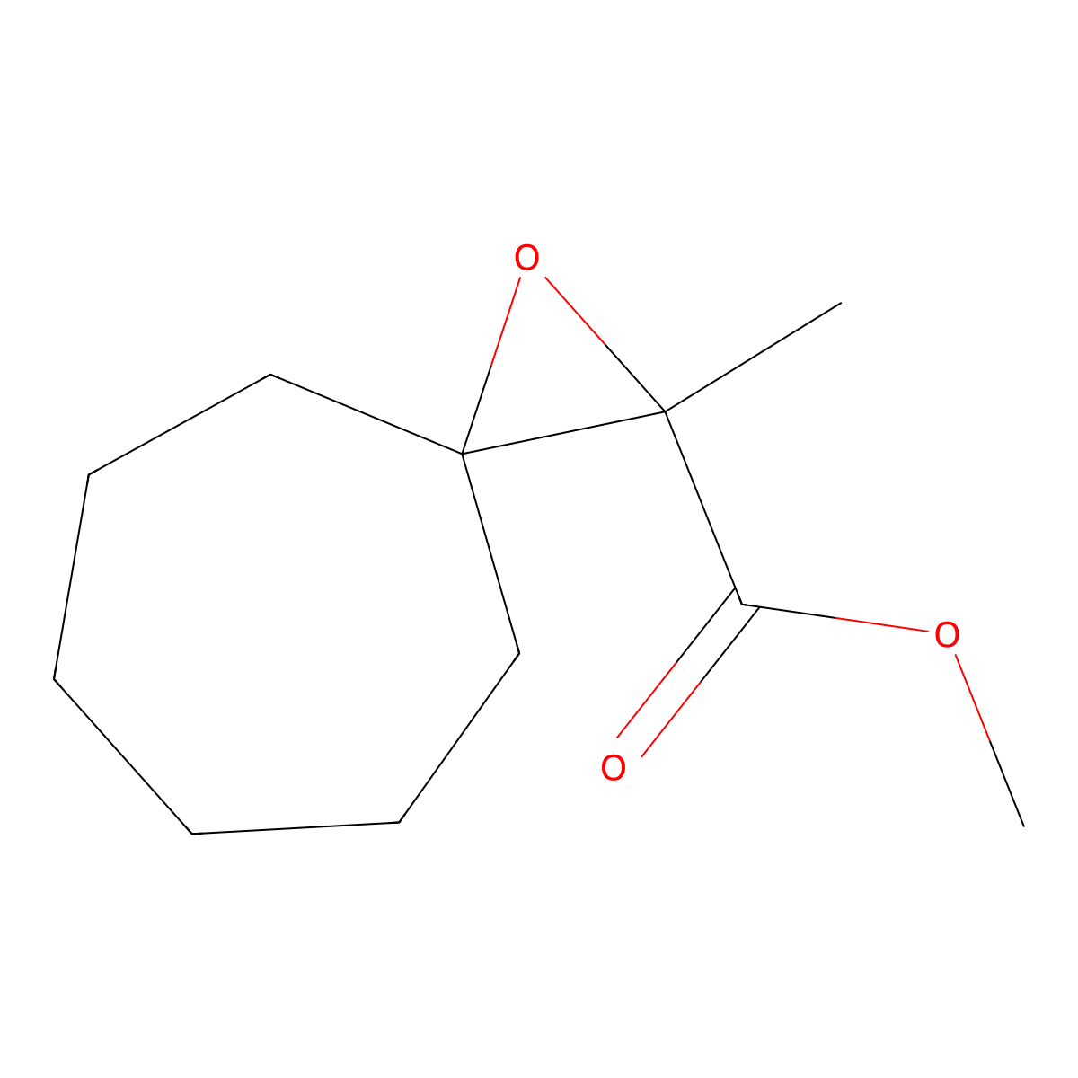 Methyl 2-methyl-1-oxaspiro[2.6]nonane-2-carboxylate molecular structure, CAS 73039-92-6