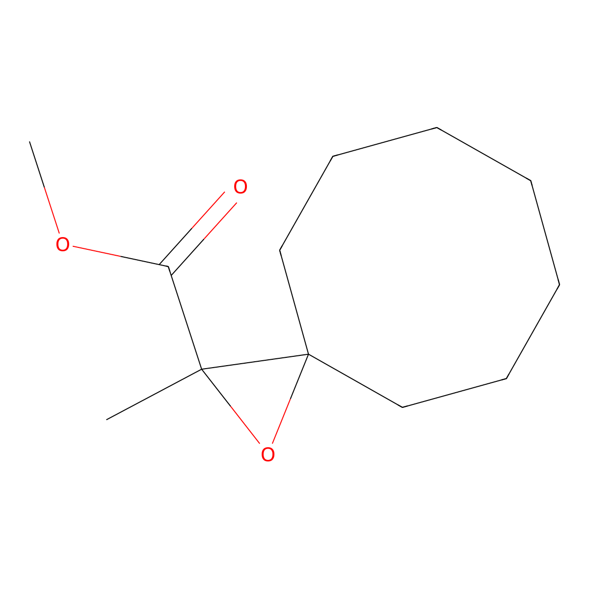 Methyl 2-methyl-1-oxaspiro[2.7]decane-2-carboxylate molecular structure, CAS 73039-94-8