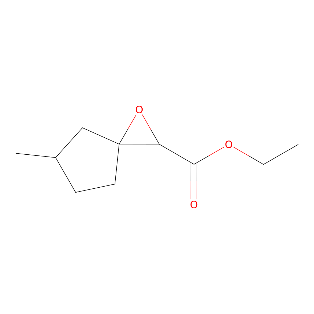Ethyl 5-methyl-1-oxaspiro[2.4]heptane-2-carboxylate molecular structure, CAS 73039-99-3