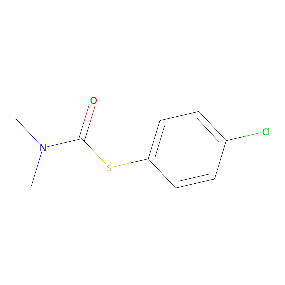 S-(4-Chlorophenyl) dimethylcarbamothioate molecular structure, CAS 7304-69-0