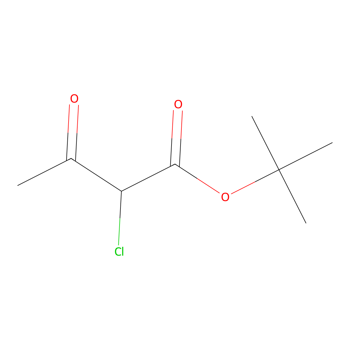tert-Butyl 2-chloro-3-oxobutanoate molecular structure, CAS 7304-72-5