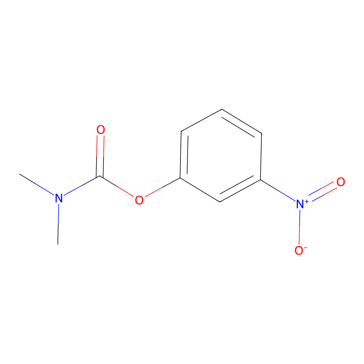 Carbamic acid, dimethyl-, 3-nitrophenyl ester molecular structure, CAS 7304-99-6