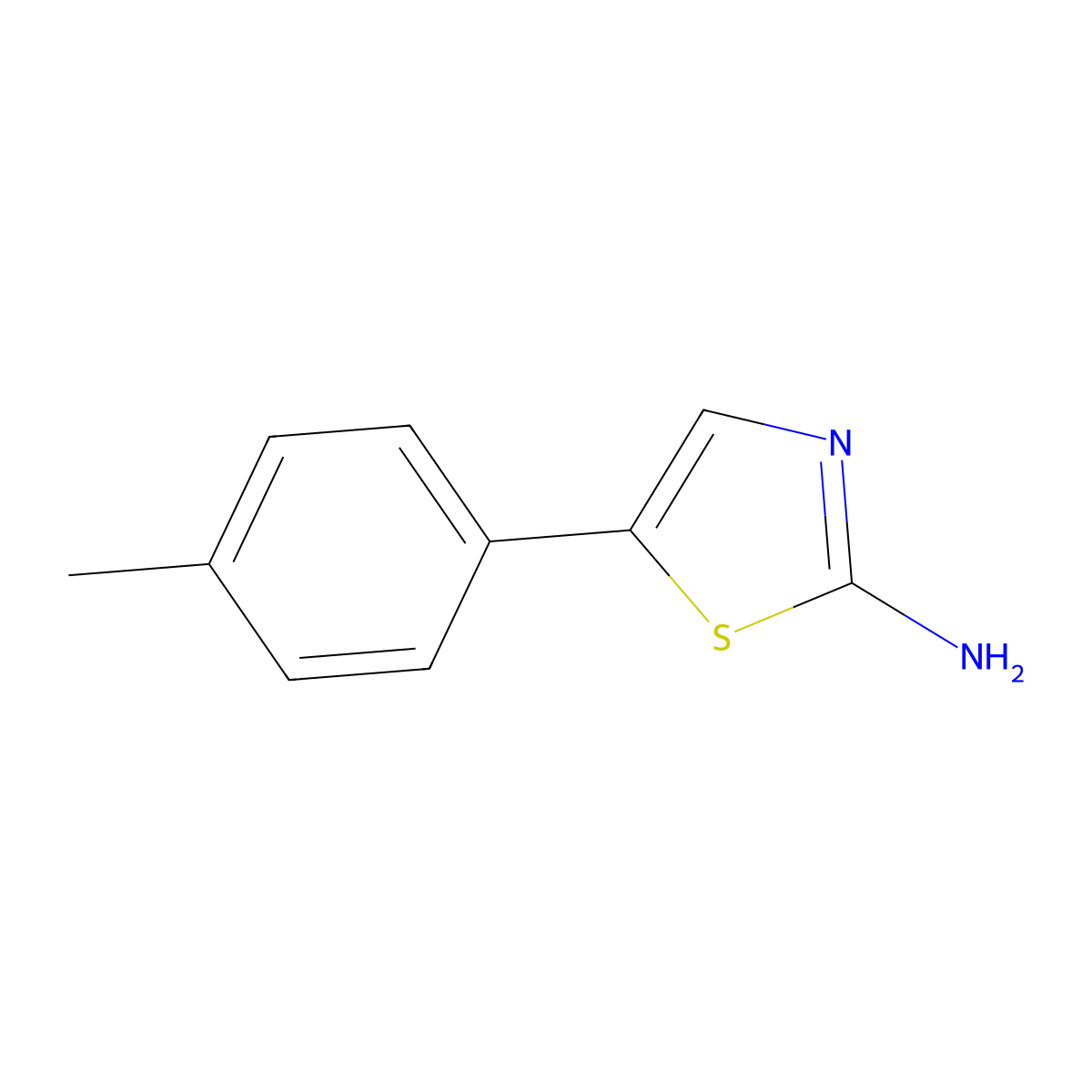 5-(4-Methylphenyl)-1,3-thiazol-2-amine molecular structure, CAS 73040-54-7