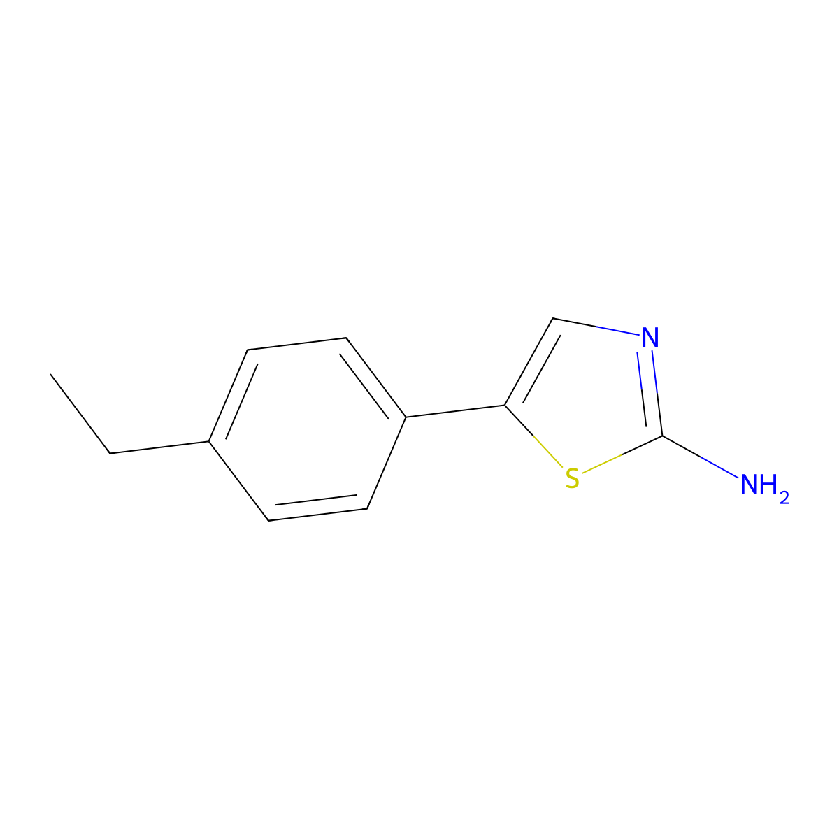 5-(4-Ethylphenyl)thiazol-2-amine molecular structure, CAS 73040-57-0