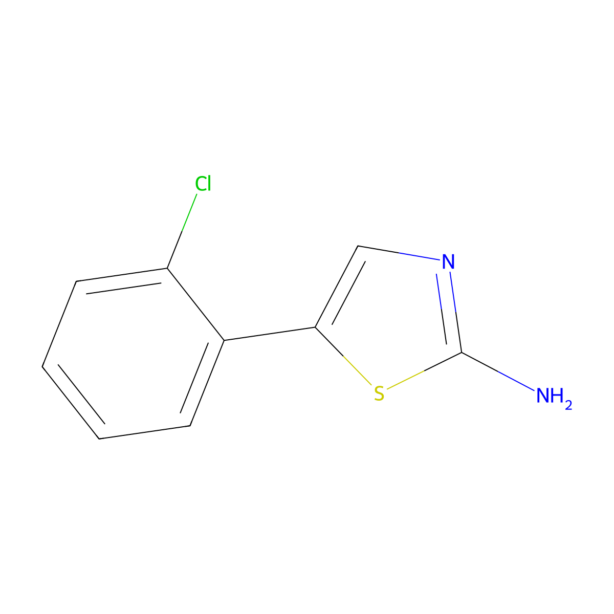 5-(2-Chlorophenyl)thiazol-2-amine molecular structure, CAS 73040-63-8