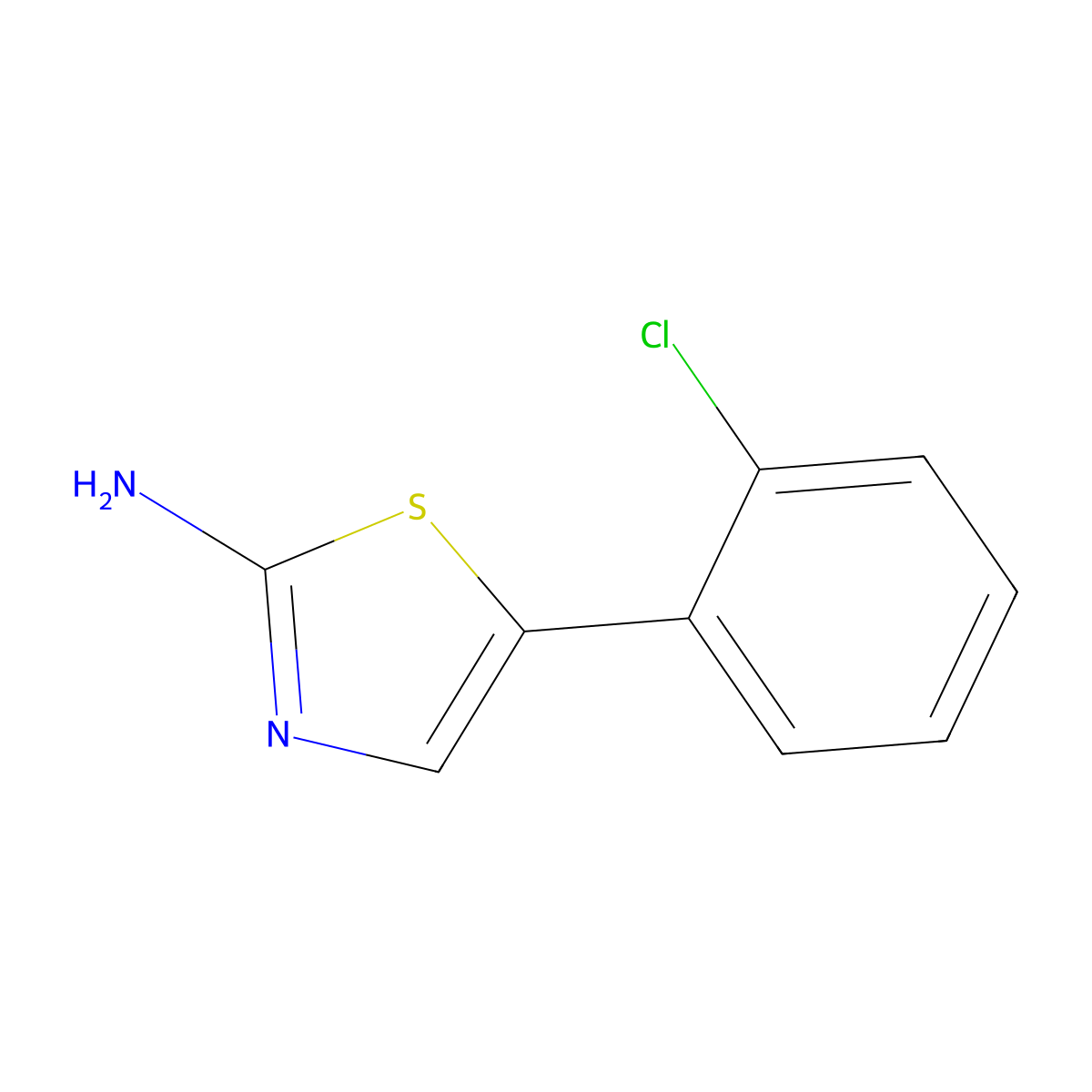 5-(2-Chlorophenyl)thiazol-2-amine molecular structure, CAS 73040-63-8