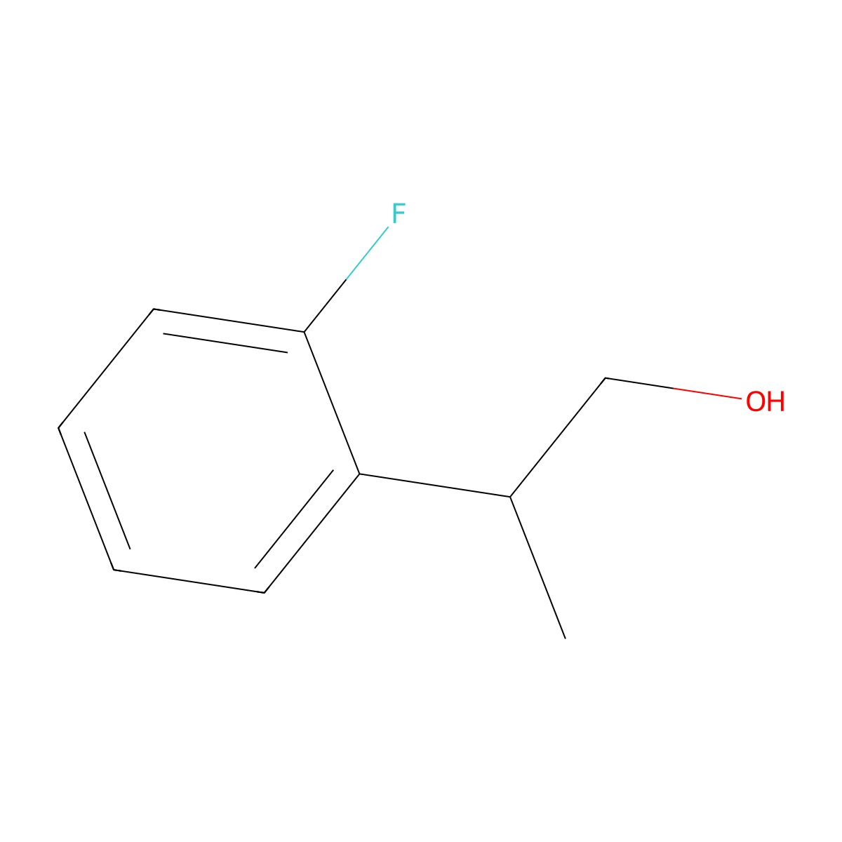2-(2-Fluorophenyl)propan-1-ol molecular structure, CAS 73041-89-1