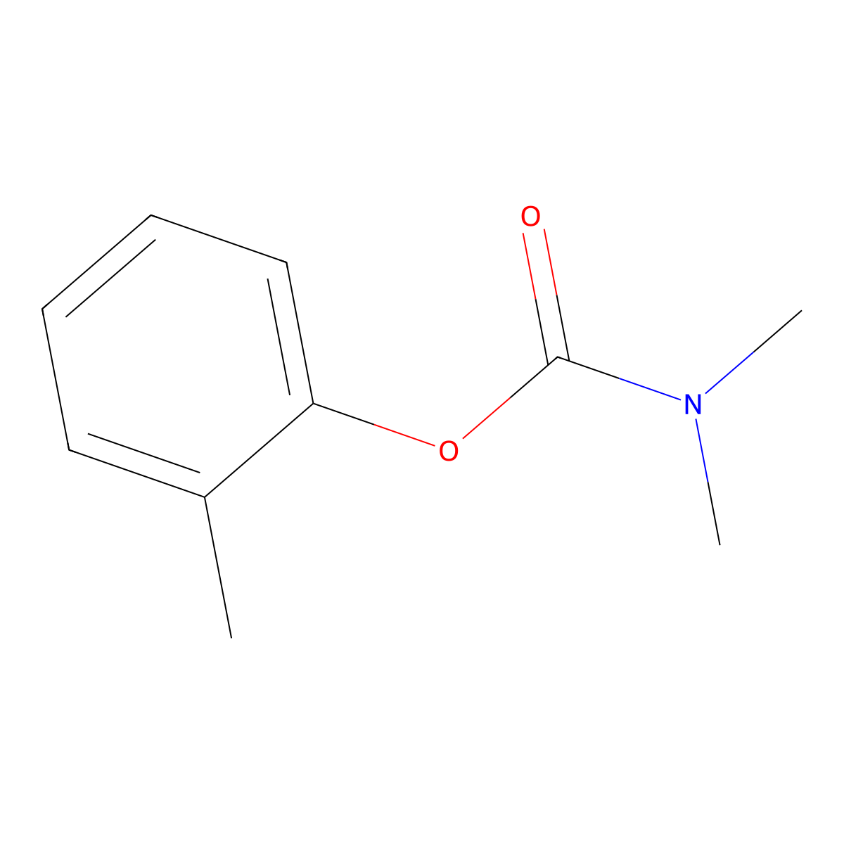 2-Methylphenyl N,N-dimethylcarbamate molecular structure, CAS 7305-06-8