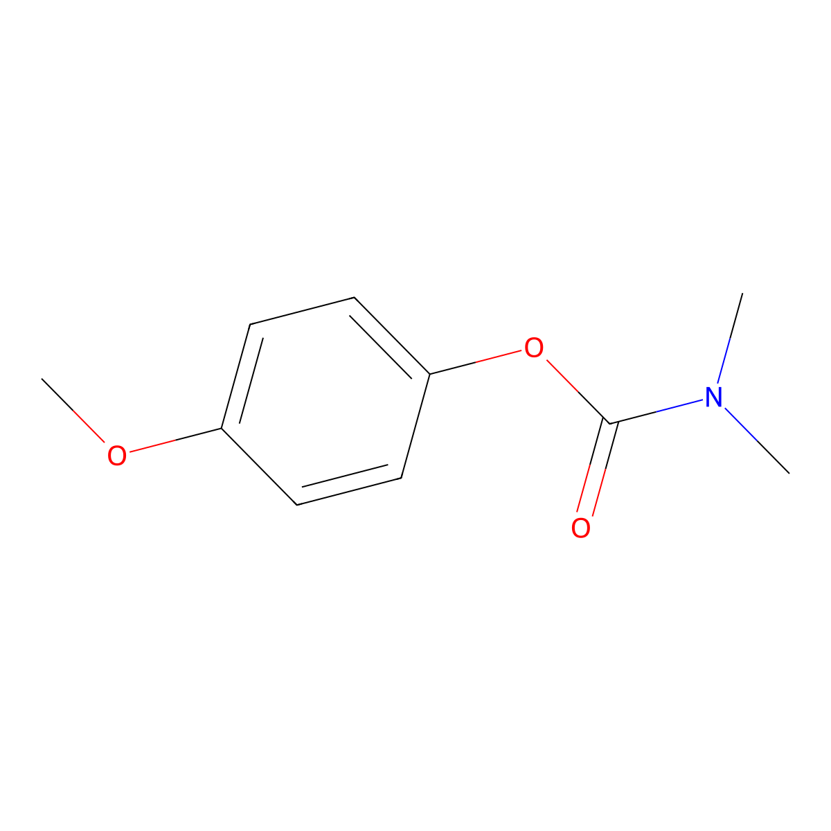 Carbamic acid, dimethyl-, p-methoxyphenyl ester molecular structure, CAS 7305-10-4
