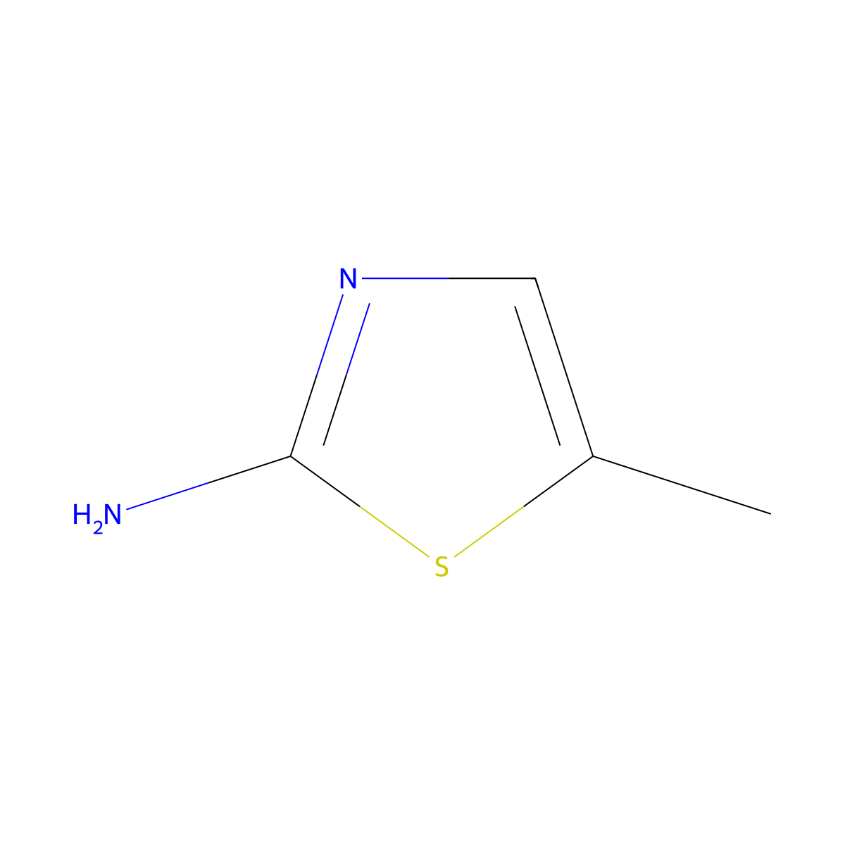 2-Amino-5-methylthiazole molecular structure, CAS 7305-71-7