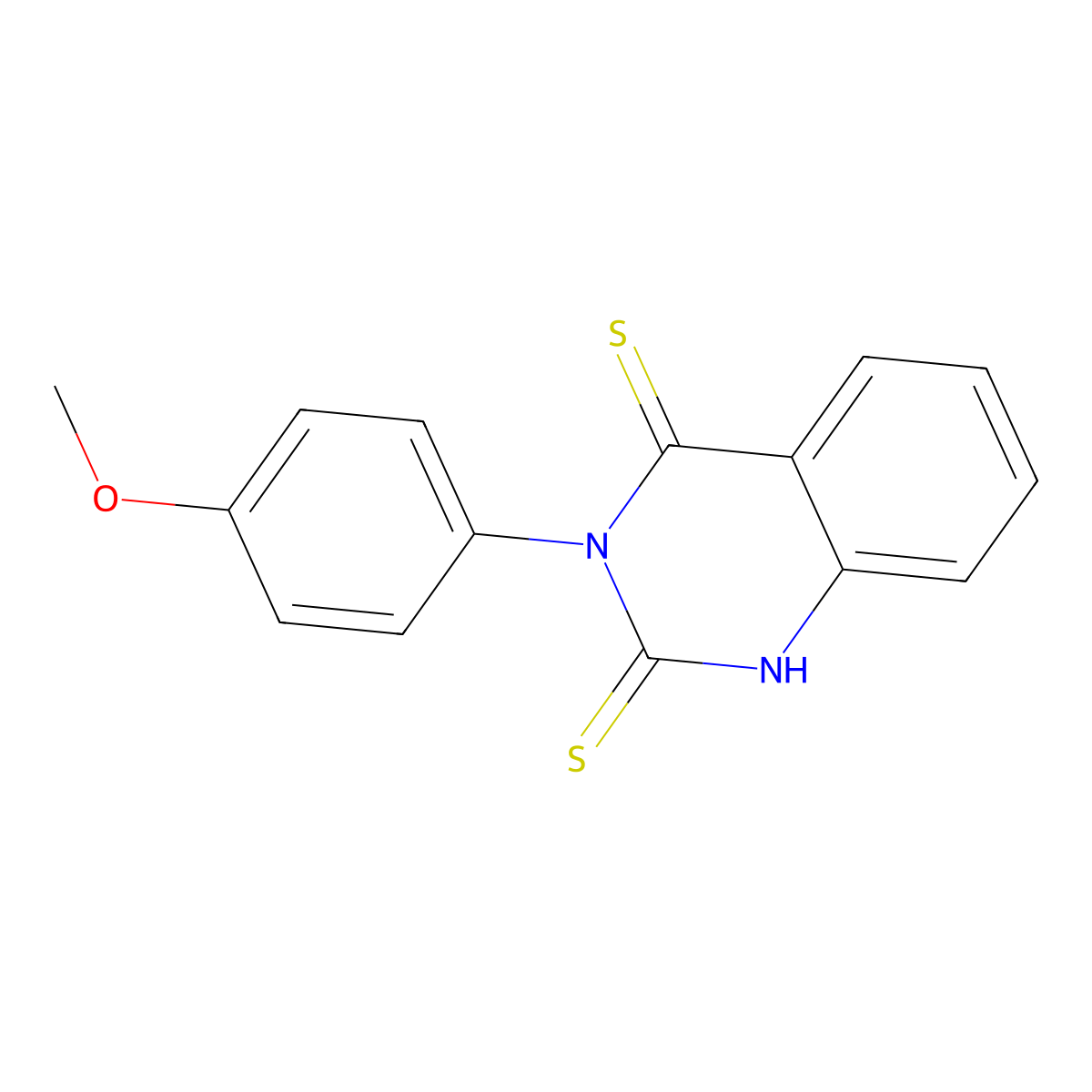 3-(4-methoxyphenyl)quinazoline-2,4(1H,3H)-dithione molecular structure, CAS 73050-56-3