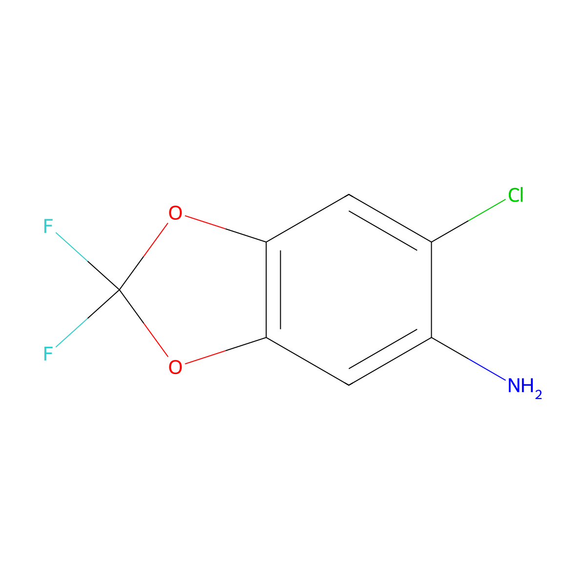 6-Chloro-2,2-difluorobenzo[d][1,3]dioxol-5-amine molecular structure, CAS 73051-44-2