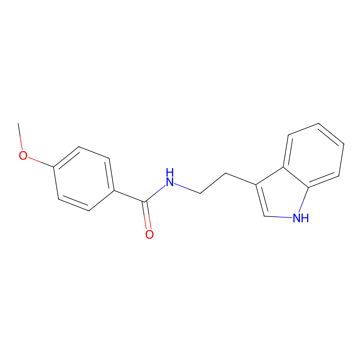 N-[2-(1H-indol-3-yl)ethyl]-4-methoxybenzamide molecular structure, CAS 73054-08-7
