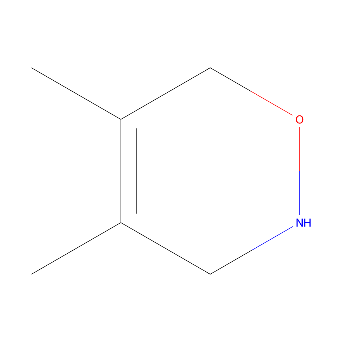 2H-1,2-oxazine, 3,6-dihydro-4,5-dimethyl-, hydrochloride molecular structure, CAS 73056-83-4