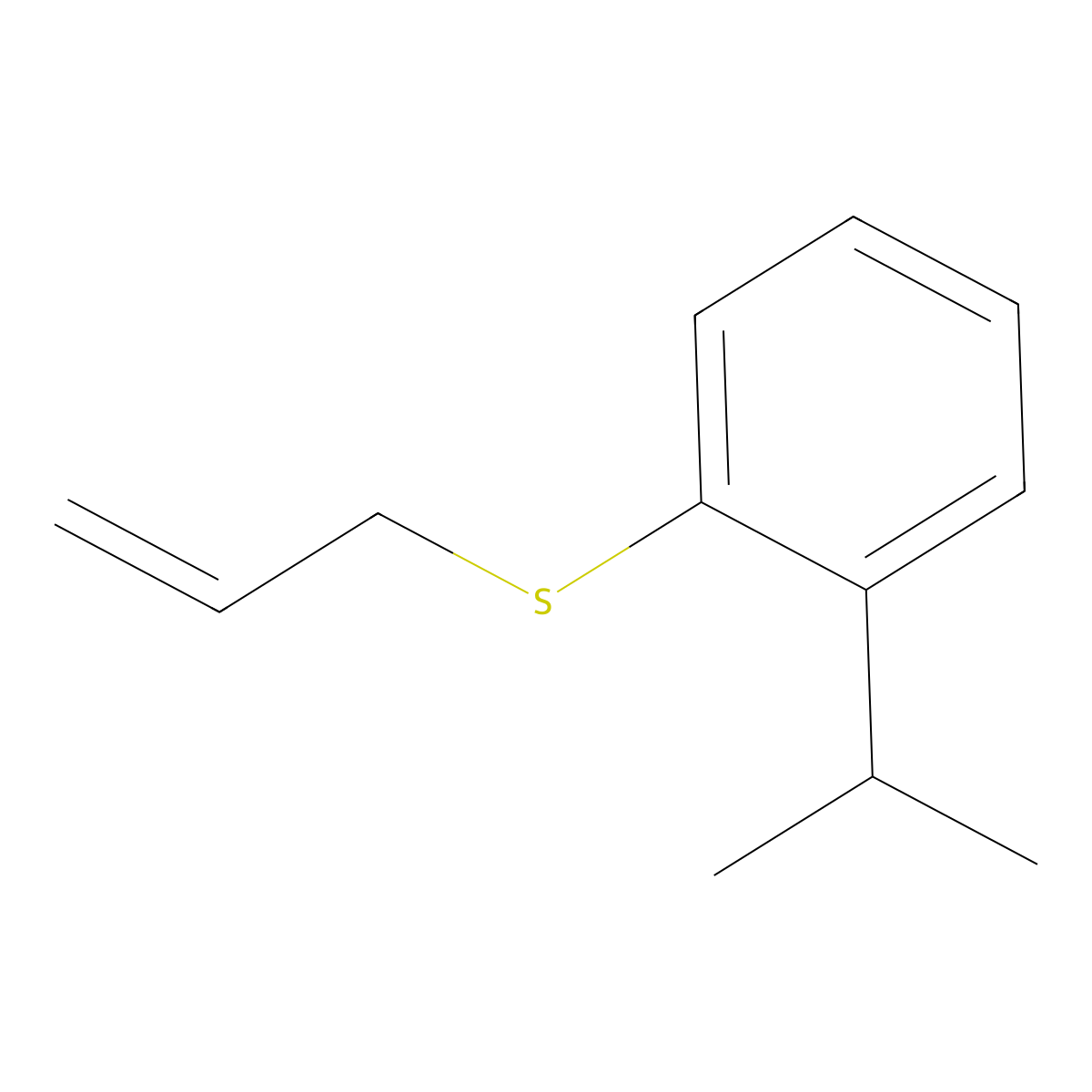(2-Isopropylphenyl)allyl sulfide molecular structure, CAS 73059-75-3