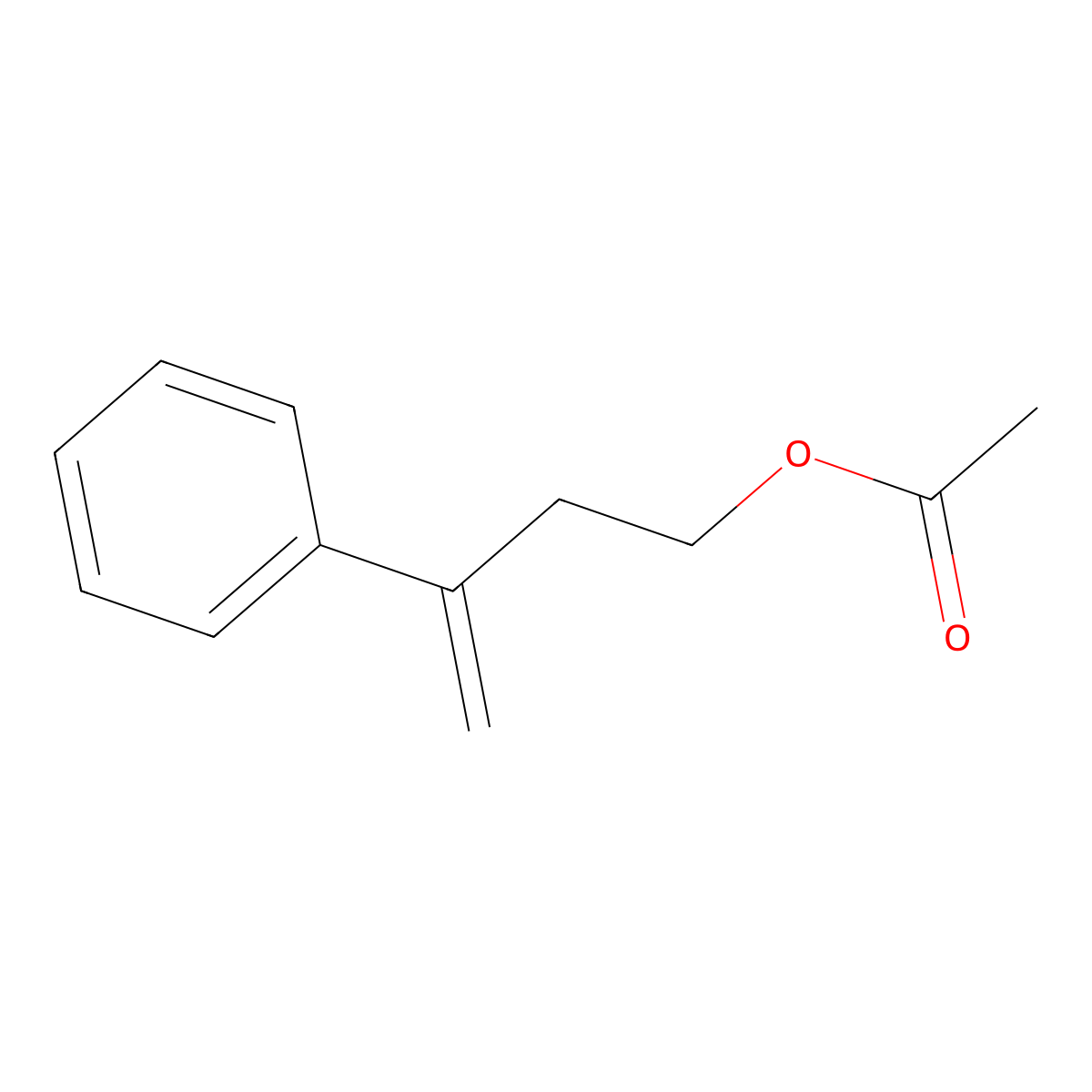 3-Phenyl-3-buten-1-yl acetate molecular structure, CAS 7306-12-9