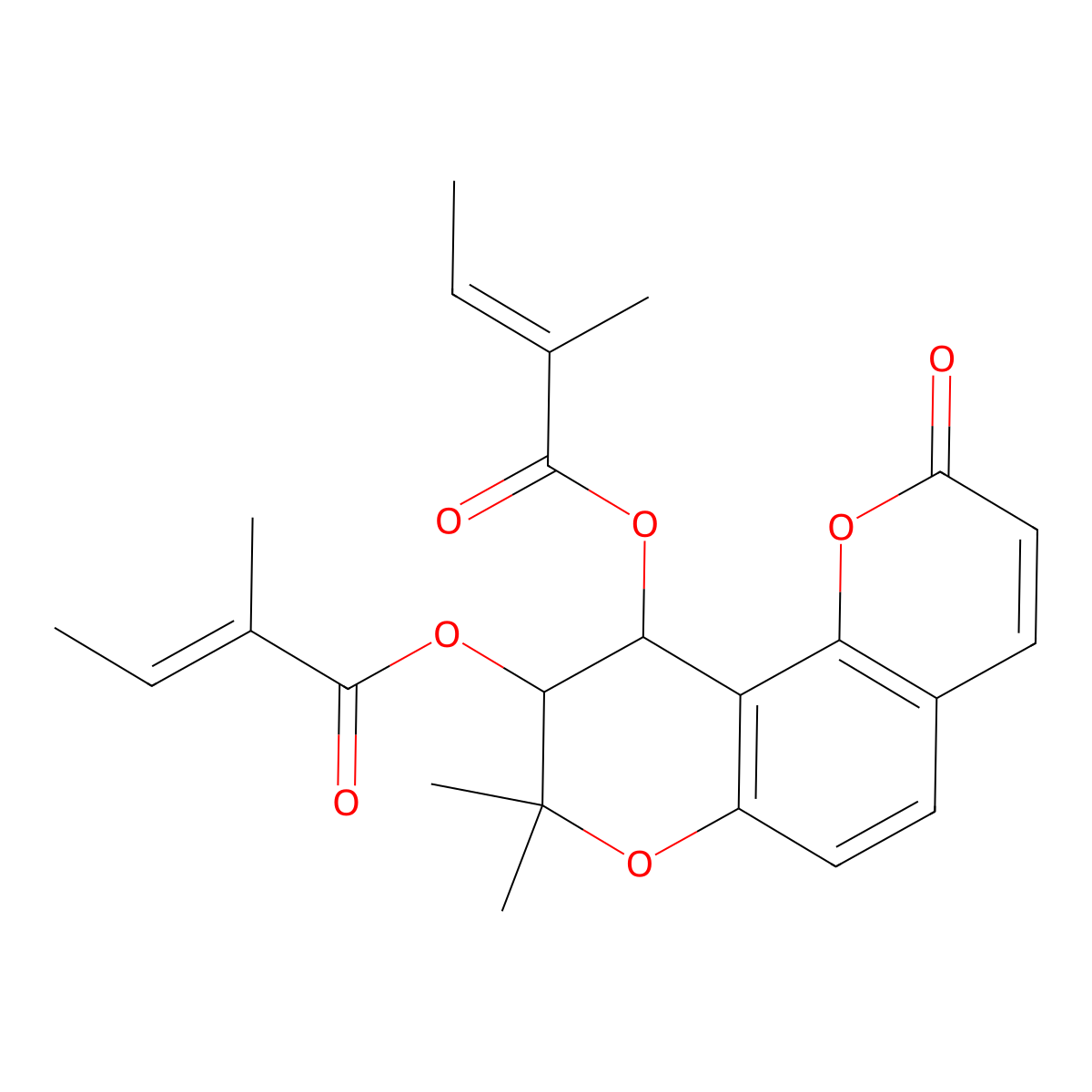 Praeruptorin B molecular structure, CAS 73069-28-0