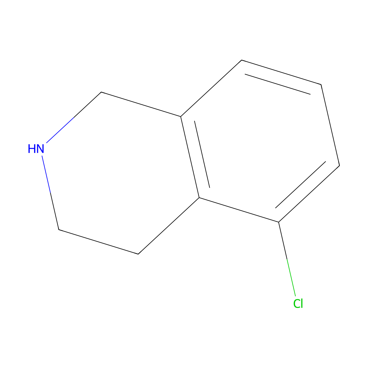 5-Chloro-1,2,3,4-tetrahydroisoquinoline molecular structure, CAS 73075-43-1