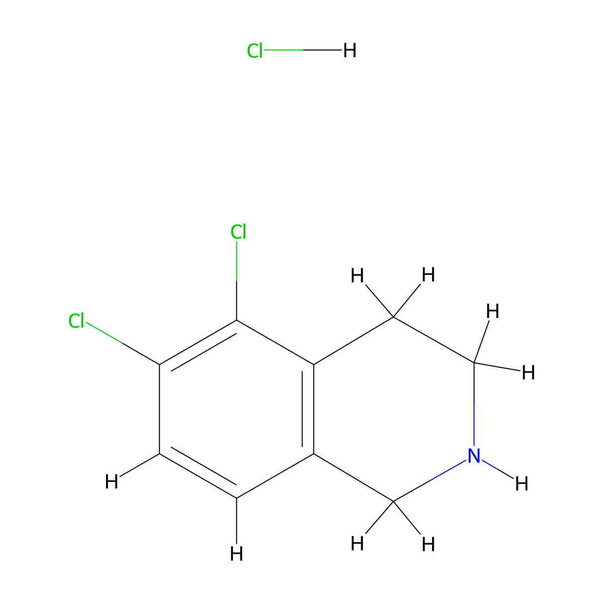 5,6-Dichloro-1,2,3,4-tetrahydroisoquinoline hydrochloride molecular structure, CAS 73075-46-4