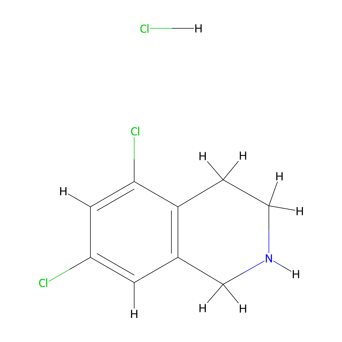 5,7-Dichloro-1,2,3,4-tetrahydroisoquinoline hydrochloride molecular structure, CAS 73075-47-5