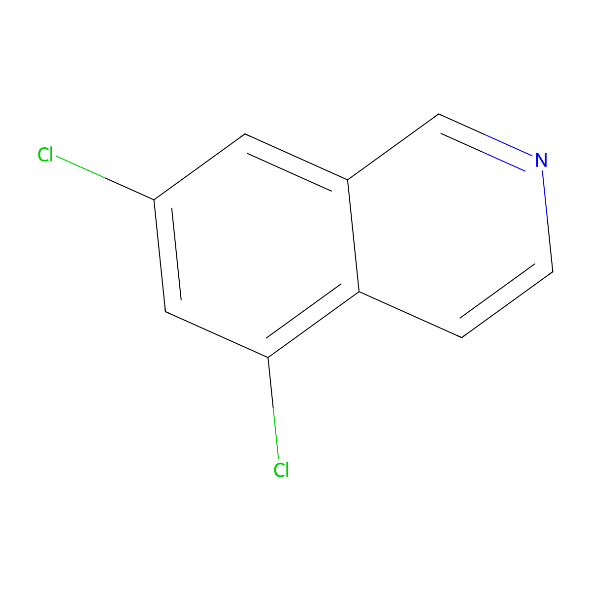 5,7-Dichloroisoquinoline molecular structure, CAS 73075-58-8