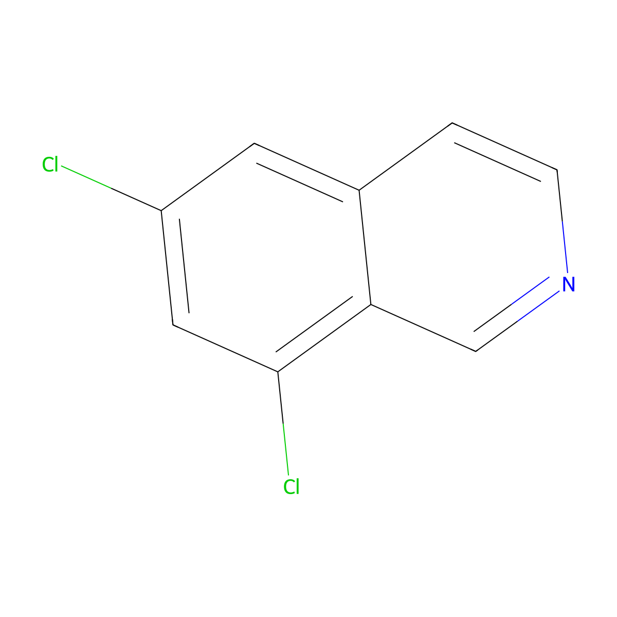 6,8-Dichloroisoquinoline molecular structure, CAS 73075-61-3