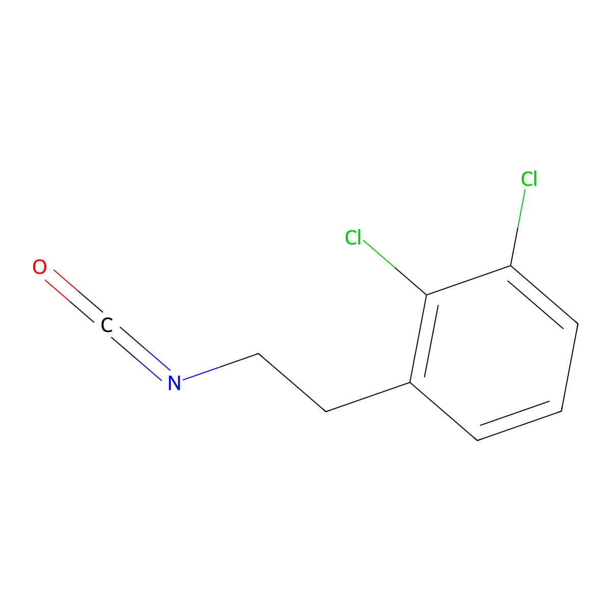 1,2-Dichloro-3-(2-isocyanatoethyl)benzene molecular structure, CAS 73075-66-8