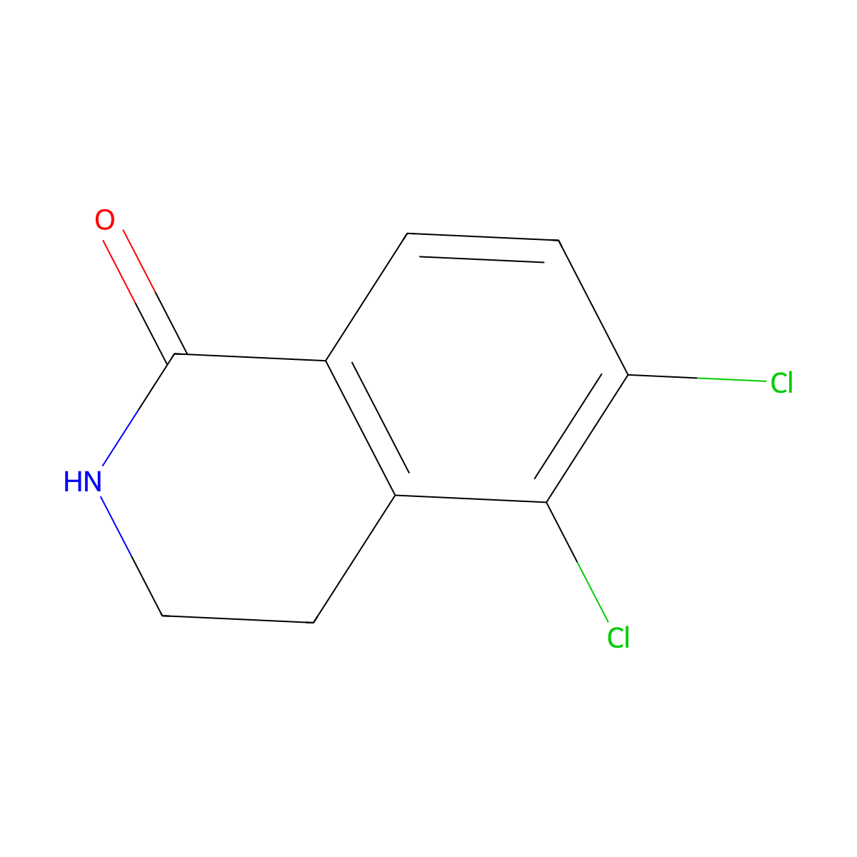 5,6-Dichloro-1,2,3,4-tetrahydroisoquinolin-1-one molecular structure, CAS 73075-67-9