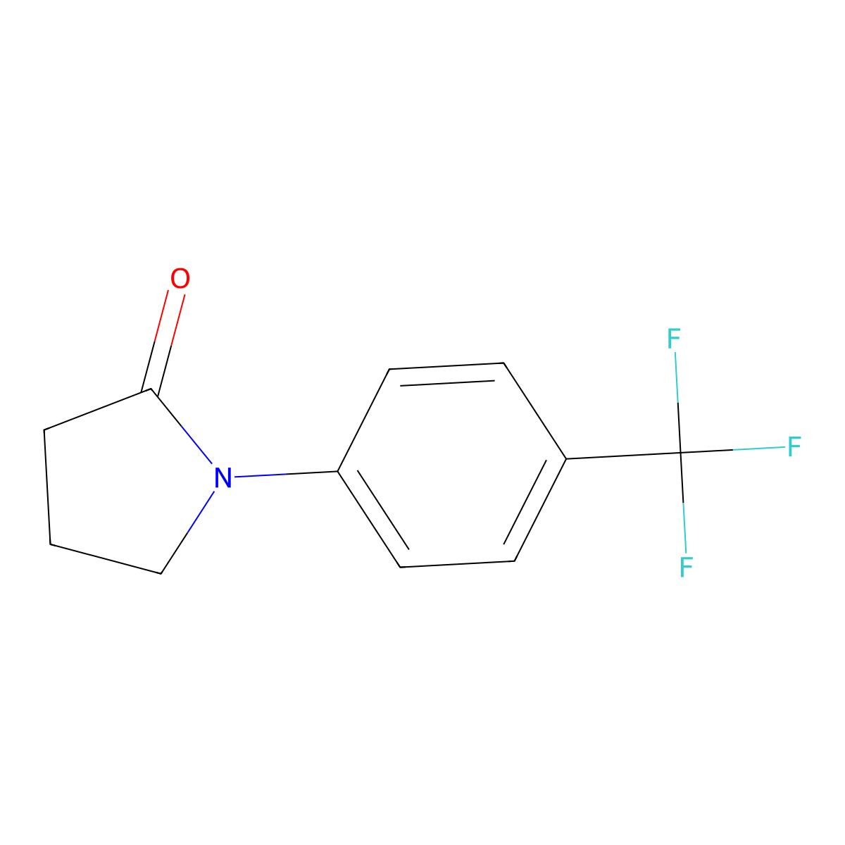 1-[4-(Trifluoromethyl)phenyl]-2-pyrrolidinone molecular structure, CAS 73081-88-6