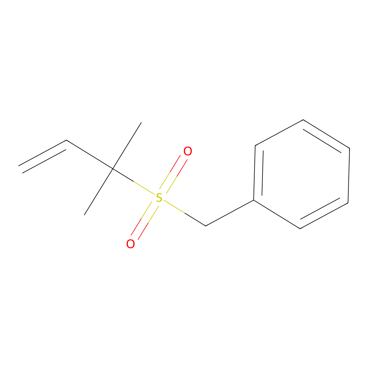 2-Methylbut-3-en-2-ylsulfonylmethylbenzene molecular structure, CAS 73082-83-4