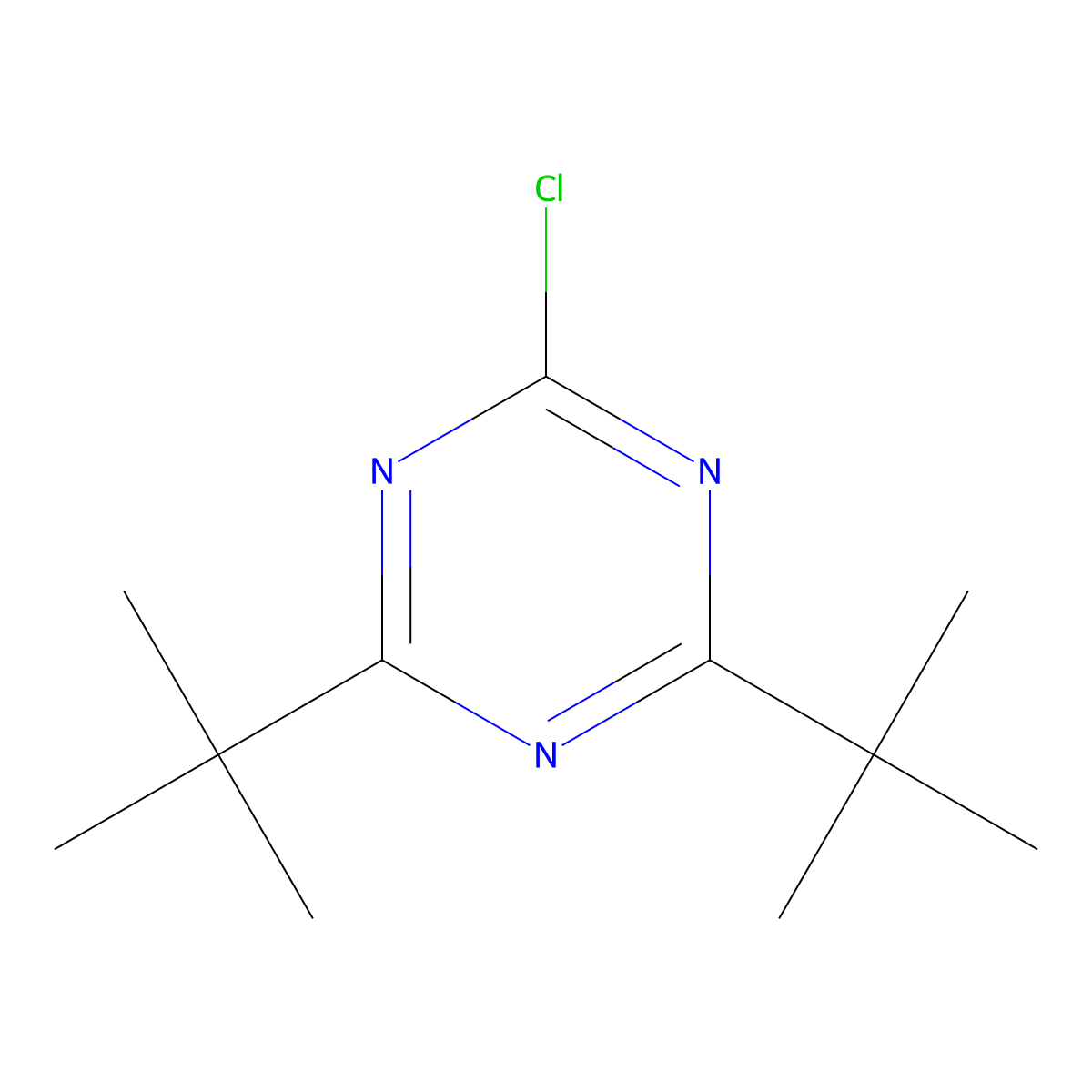 2,4-Di-tert-butyl-6-chloro-1,3,5-triazine molecular structure, CAS 73084-03-4