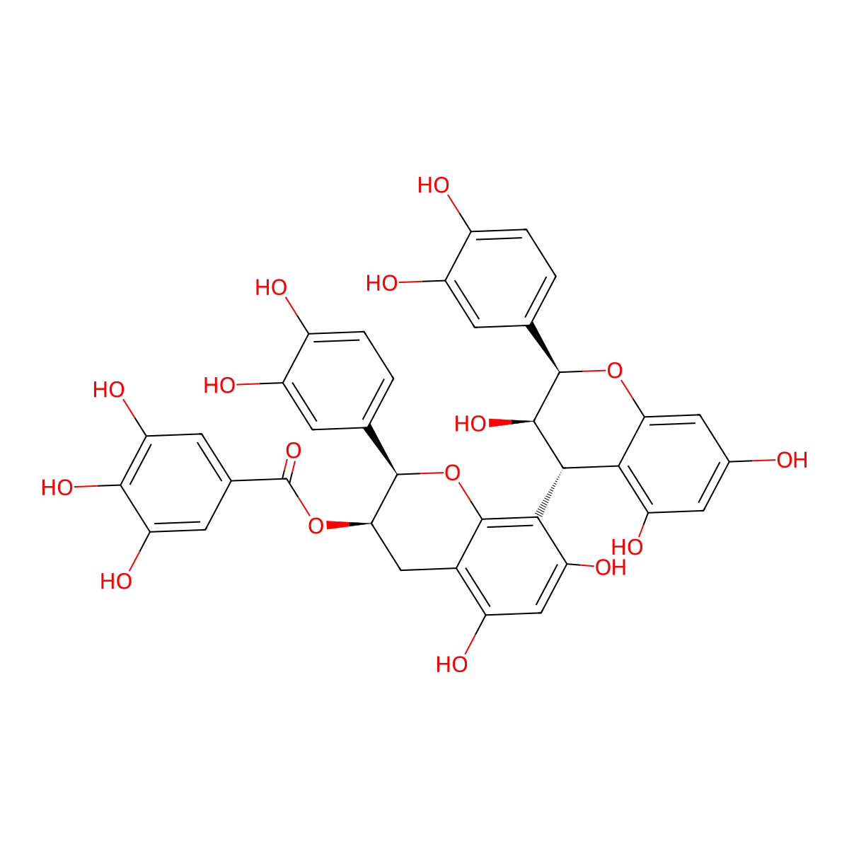 procyanidin B2 3'-O-gallate molecular structure, CAS 73086-04-1