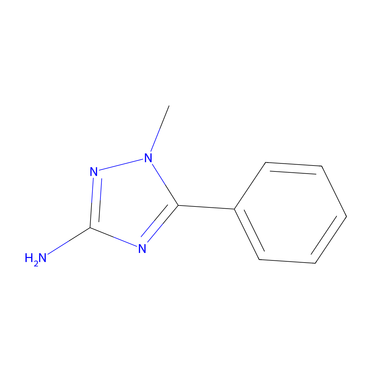 1-Methyl-5-phenyl-1h-1,2,4-triazol-3-amine molecular structure, CAS 73086-43-8