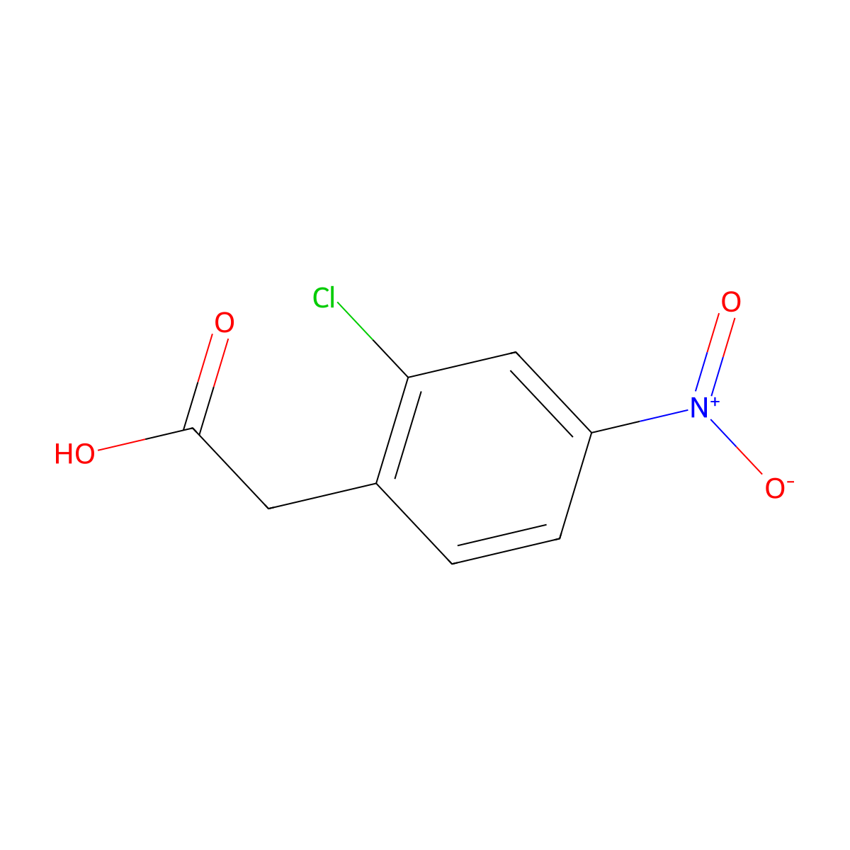 2-(2-Chloro-4-nitrophenyl)acetic acid molecular structure, CAS 73088-11-6