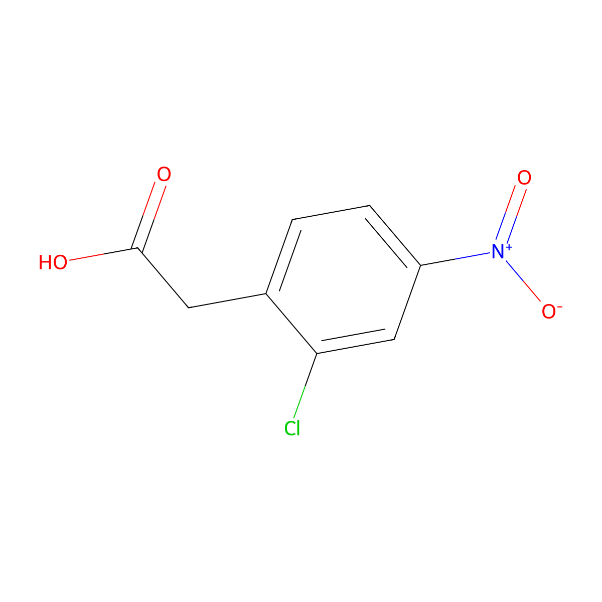 2-(2-Chloro-4-nitrophenyl)acetic acid molecular structure, CAS 73088-11-6