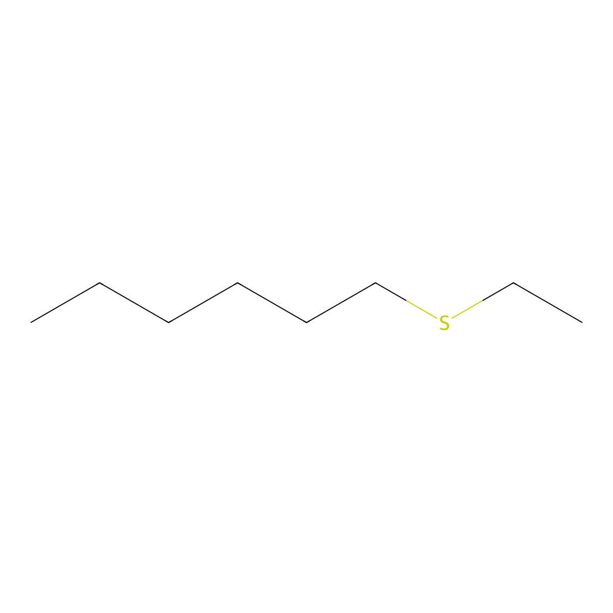 1-(Ethylthio)hexane molecular structure, CAS 7309-44-6