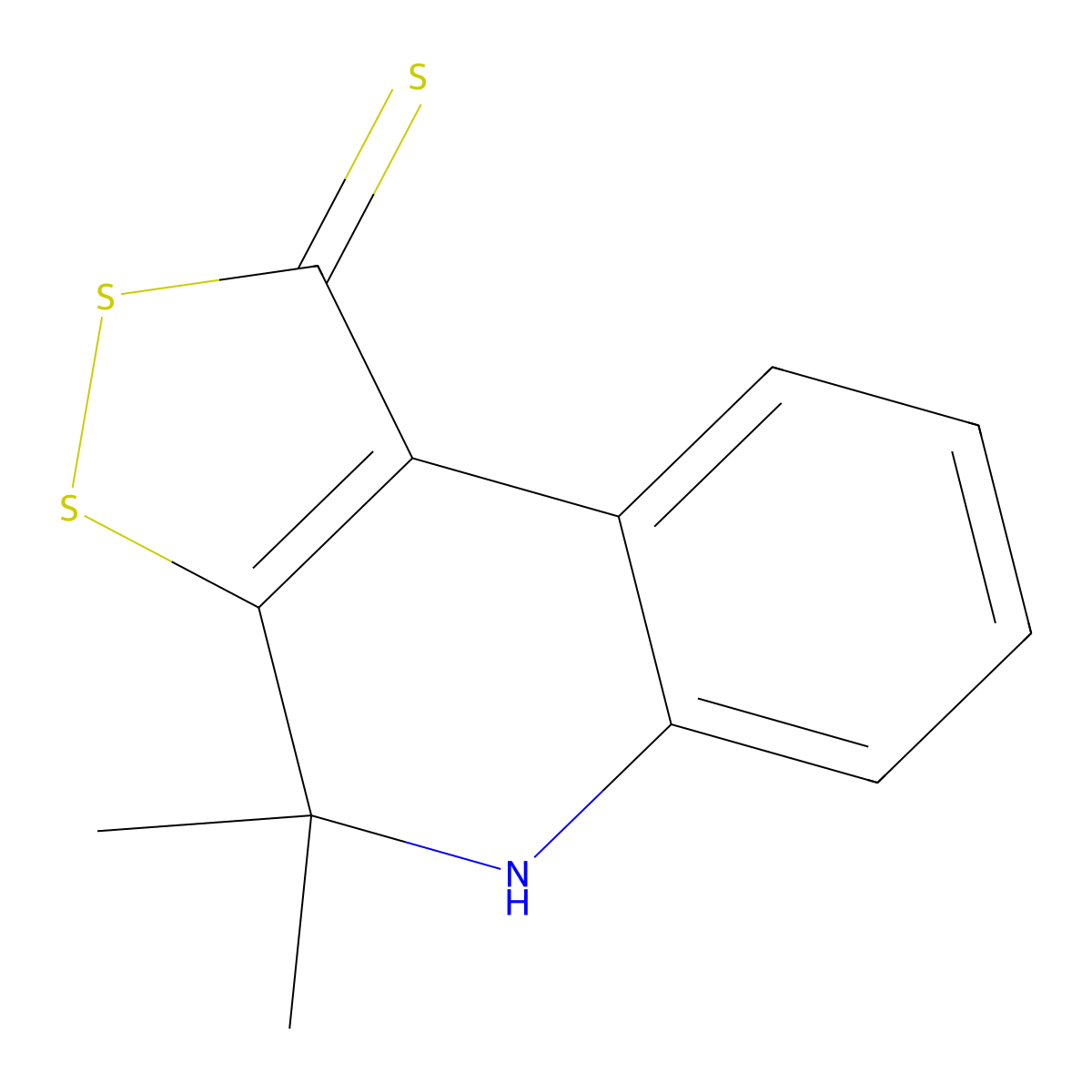 4,4-dimethyl-4,5-dihydro-1H-[1,2]dithiolo[3,4-c]quinoline-1-thione molecular structure, CAS 7309-86-6